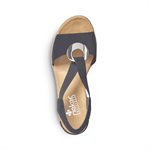 Black wedge heel sandal 624H6-00