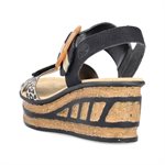 Black Wedge Heel Sandal 68176-00