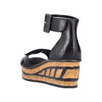 Sandale talon compensé Noire 68194-00