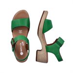 Sandale à talon verte D0N52-52