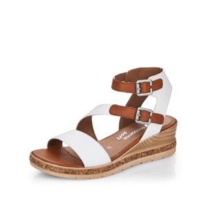 White wedge heel sandal D3052-80