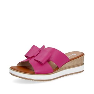 Pink wedge heel slipper sandal D6456-31