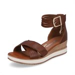 Sandale brune à talon compensé D6458-24