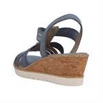Blue wedge heel sandal R6264-12