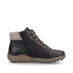 Black lined waterproof ankle boot R8276-01
