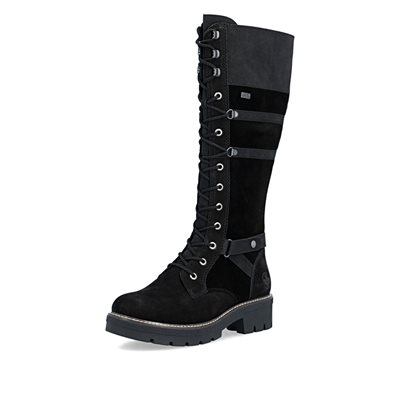 Black waterproof winter knee high boot Y8101-00