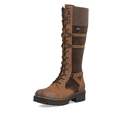 Brown waterproof winter knee high boot Y8101-25